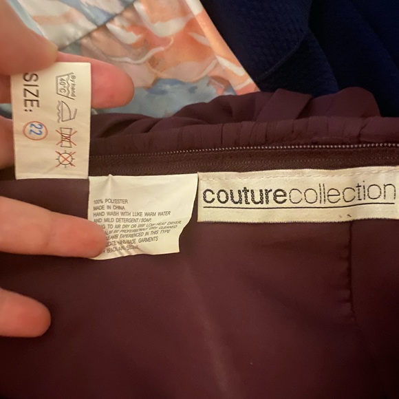 Couture Collection Eggplant Purple Bridesmaid Dress, size 22, minor alterations - Picture 3 of 5